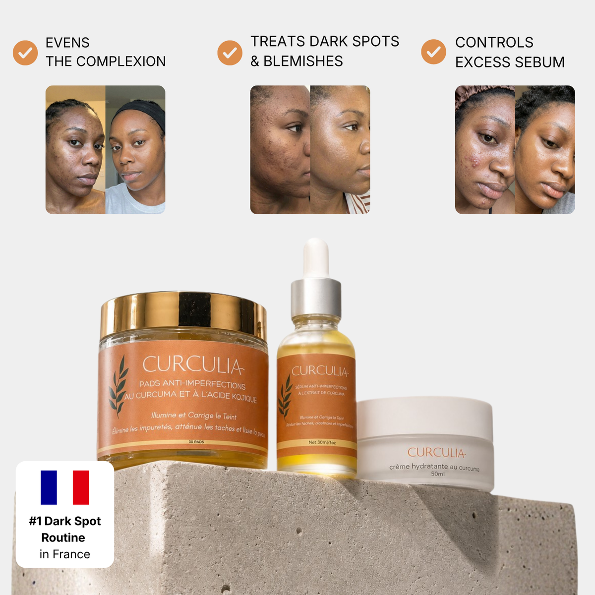 French Formulated Anti-Dark Spots Turmeric Routine
